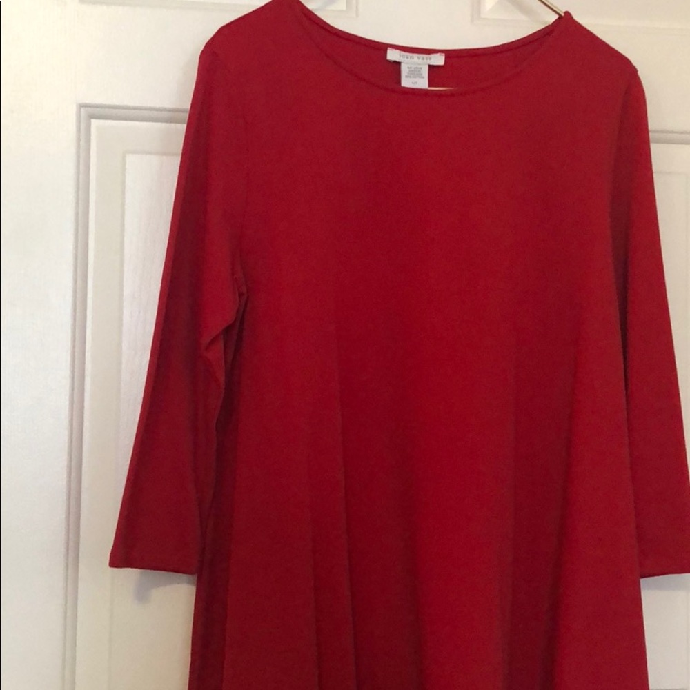 Joan Vass Vibrant Red long shirt